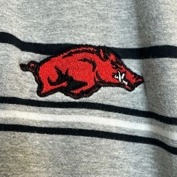 Cutter & Buck University of Arkansas Razorbacks Striped Polo Shirt Size XL / TG - Picture 2 of 3